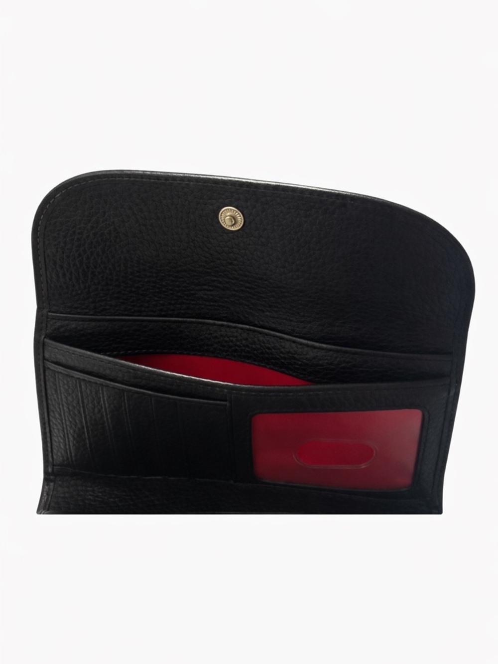 Dooney & Bourke Lucca Wallet Black Pebbled Leather Snap Zip EUC - Picture 4 of 5